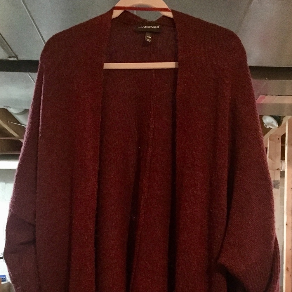 Oversize, super soft, burgundy Lane Bryant sweater